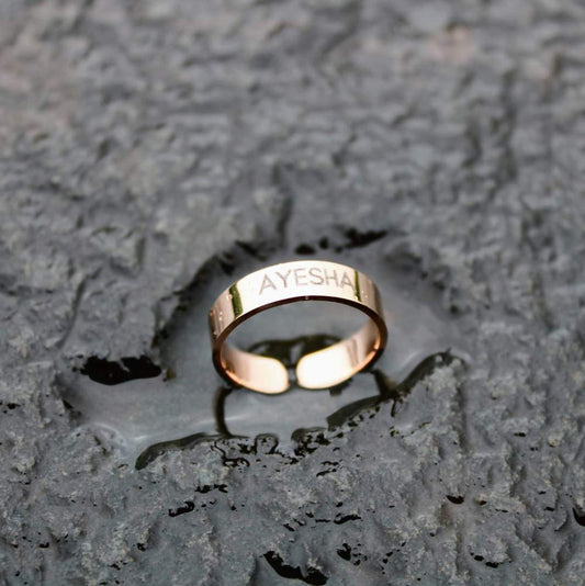 Customised Adjustable Name Ring
