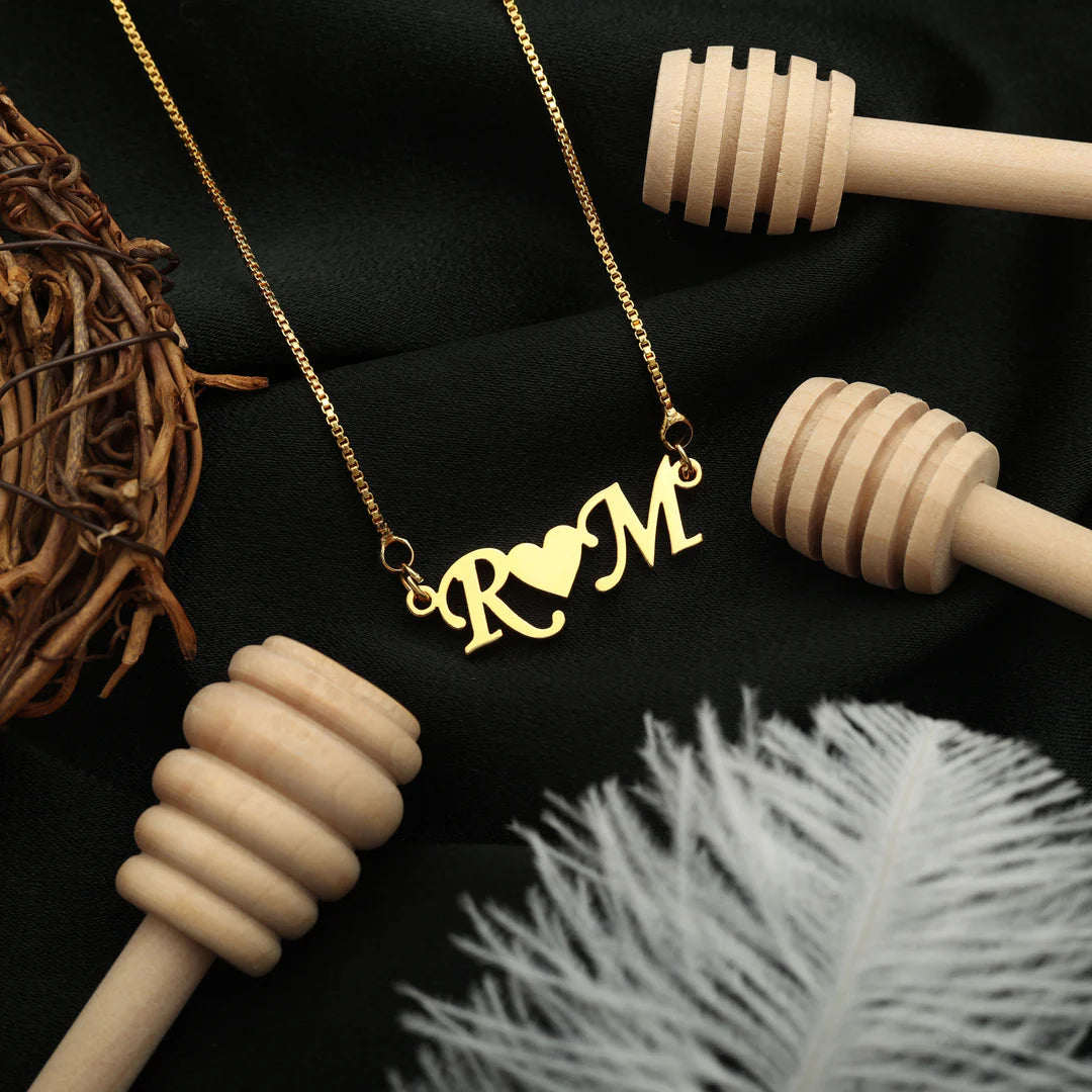 Customised Double Letter Necklace