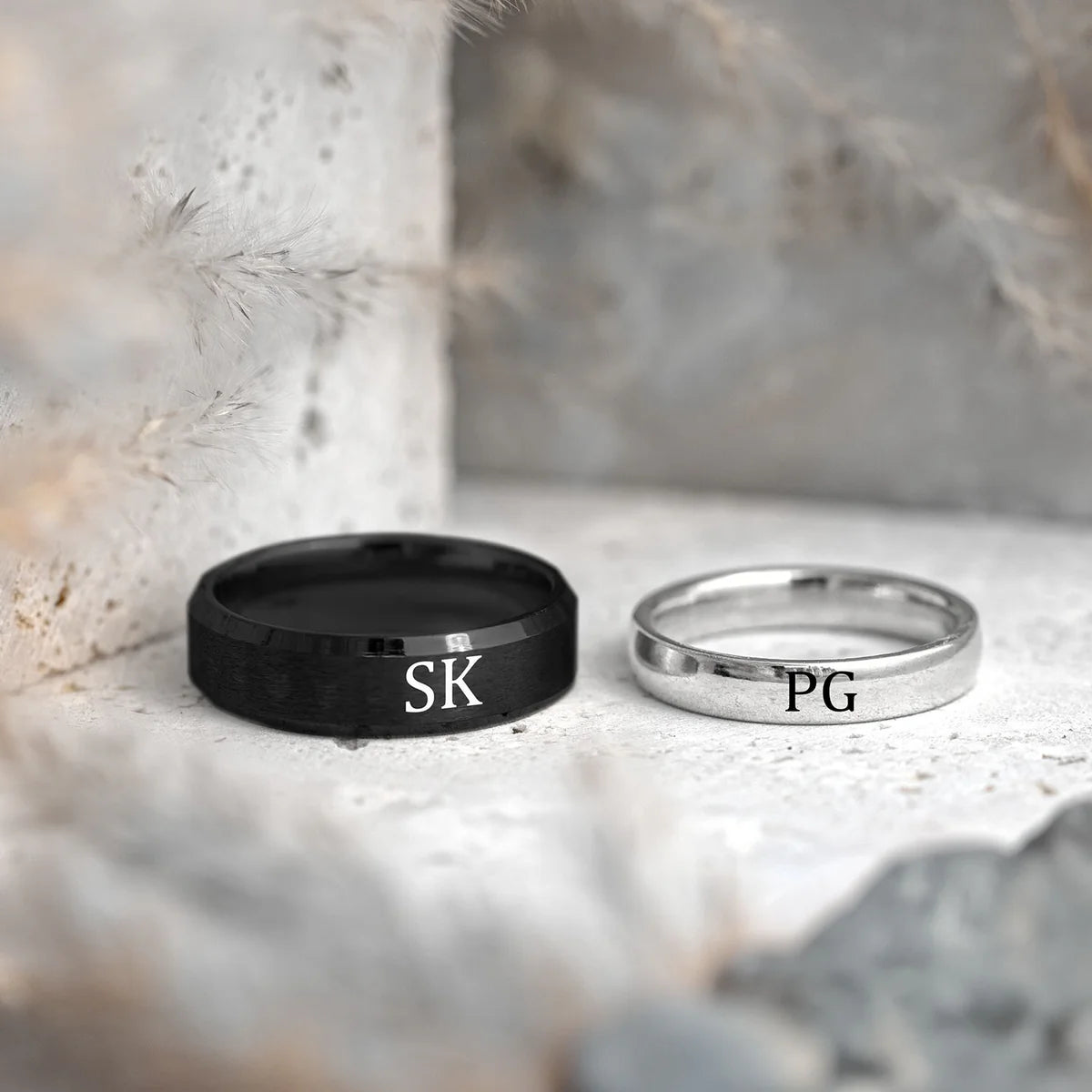 Customised Couple Name Rings
