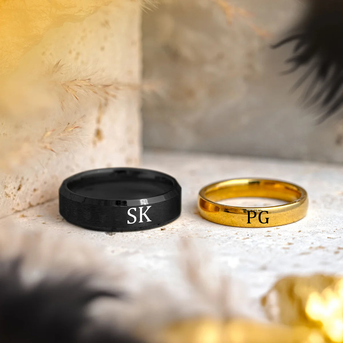 Couple name ring