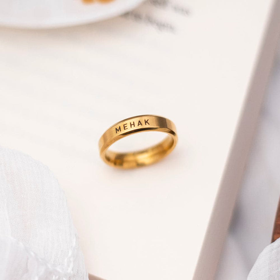 engraved name ring
