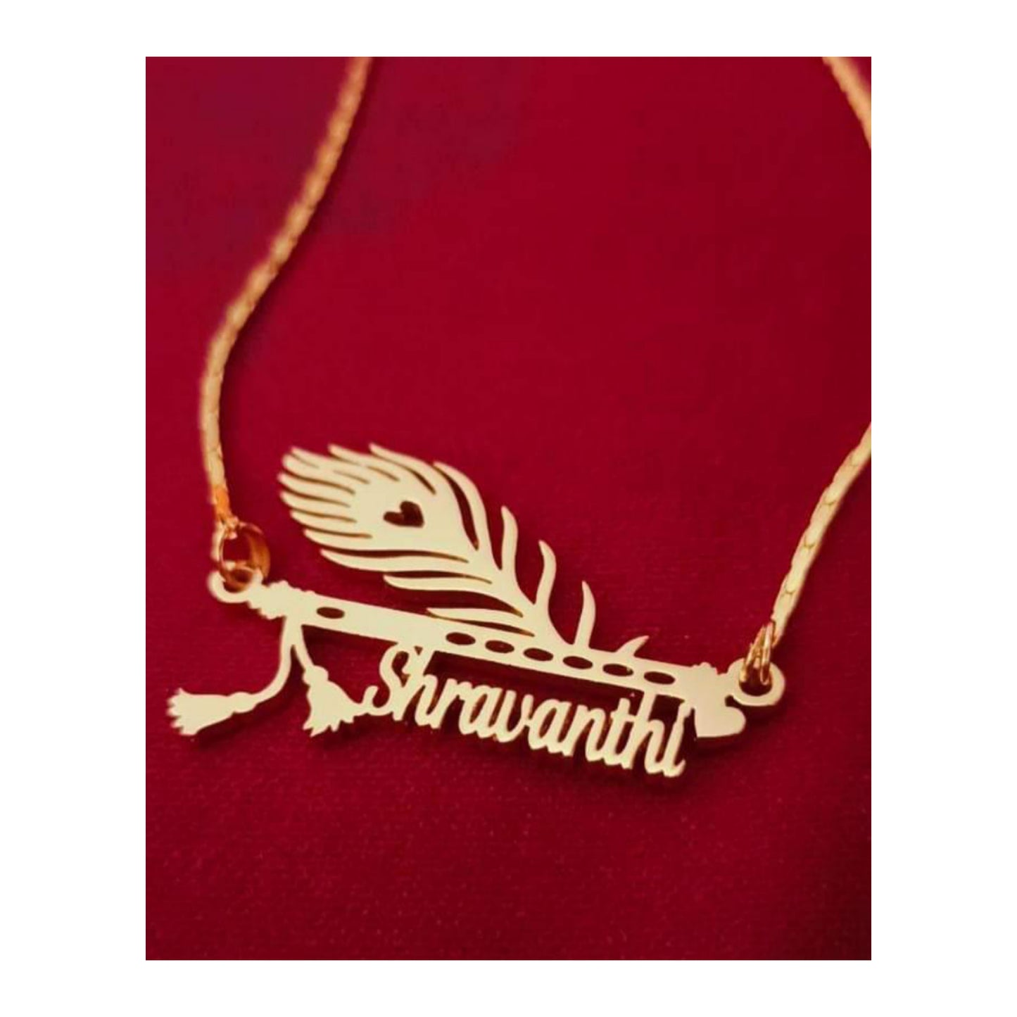 Customised Flute Name Necklace