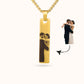 Customised photo engraved necklace