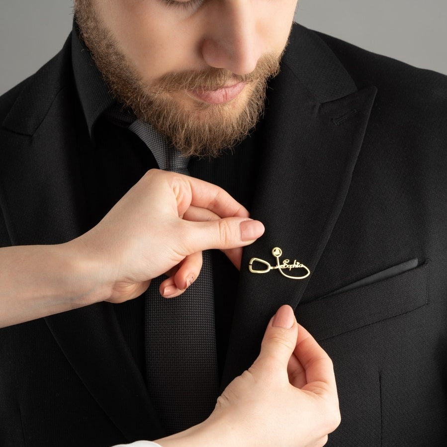 Customised Stethoscope Name Cufflink