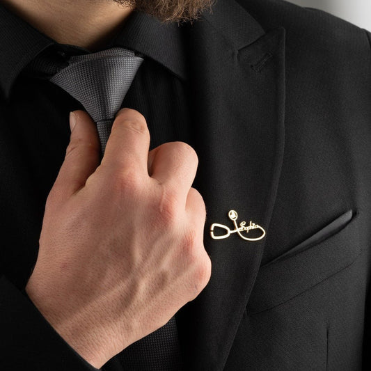 Customised Stethoscope Name Cufflink