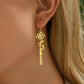 Flower Customized Name Earrings
