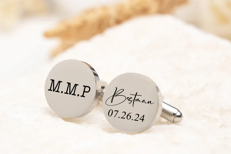 Engraved Customised Name Cufflinks