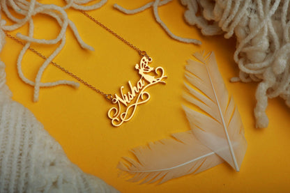 Customised Angel Name Necklace