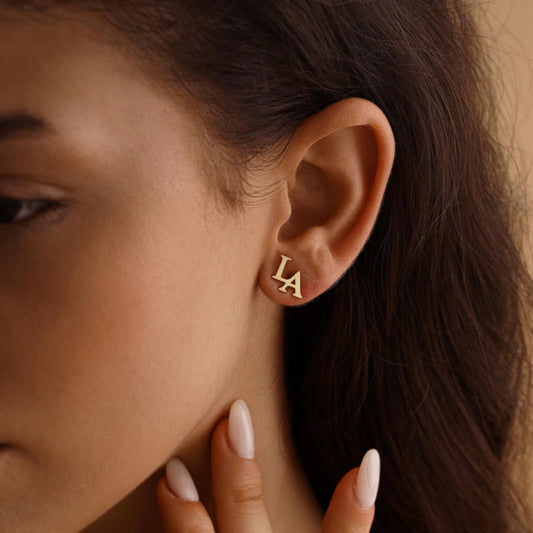 Alphabet Customised Name Earrings